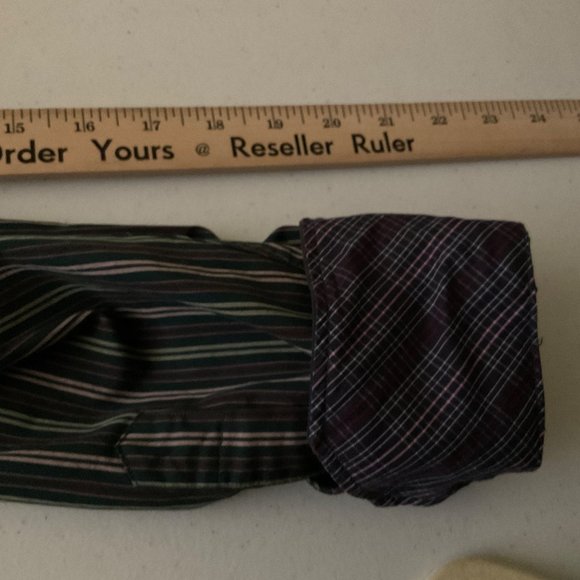 TAILORBYRD Mens Multi Color Striped Long Sleeve Shirt Size XL Contrasting Cuffs - Picture 12 of 16